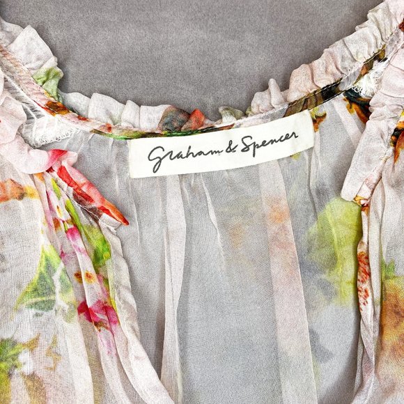 Graham & Spencer Silk Blouse in Blush Floral - Picture 6 of 7
